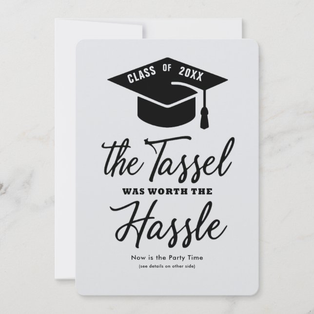 Graduation Party Invitation, Minimalist Grad Party Invitation (Front)