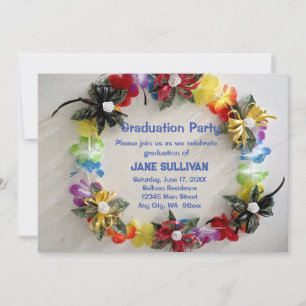 Graduation Party invitation - Money lei design