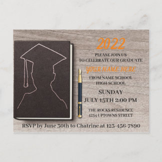 Graduation Party Invitation Postcard