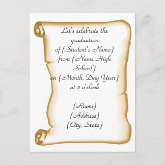 Graduation Party Invitation Postcard