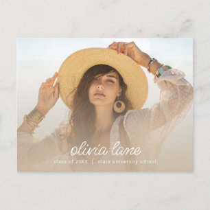 Graduation Party Invitation Postcard with Photo