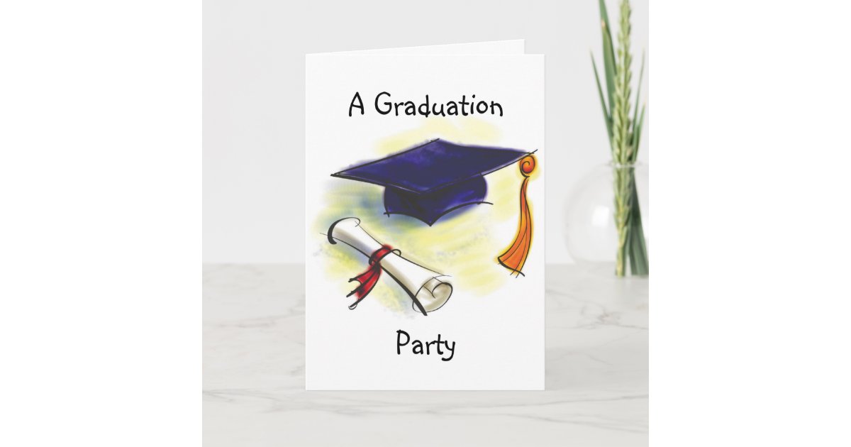 Graduation Party Invitation Template Zazzle Co Uk