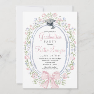 Graduation Party Invitation, Wildflower Graduation Invitation