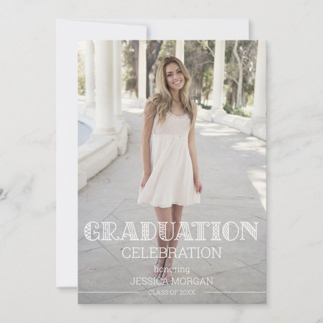 Graduation Party Invitation with Photo (Front)