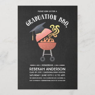 Graduation Party Invitations   BBQ Party