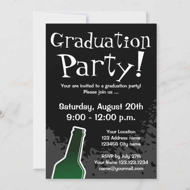 Graduation party invitations | Custom 20XX invites (Front)