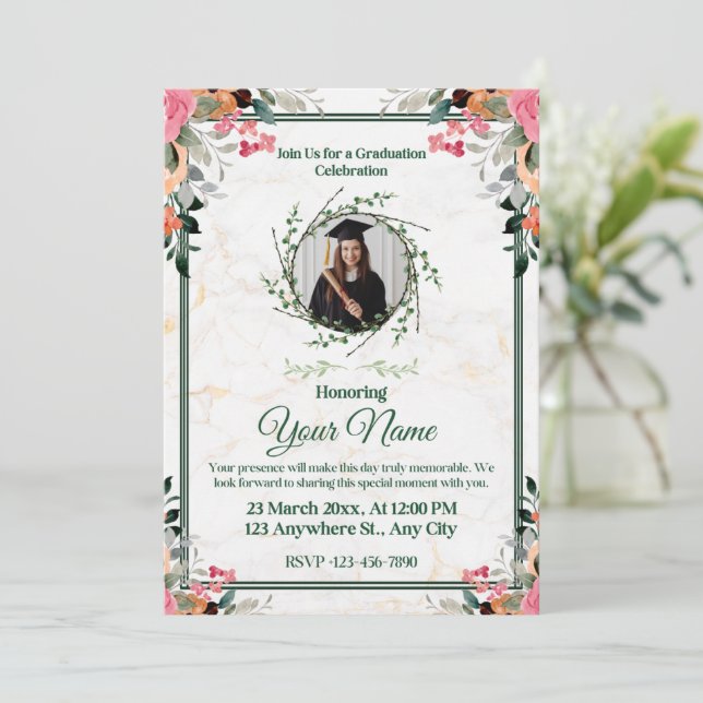 Graduation Party Invitations | Editable Graduation (Standing Front)