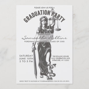 Graduation Party Invitations   Lady Justice