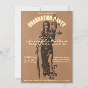 Graduation Party Invitations   Lady Justice