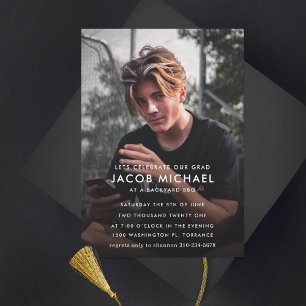 Graduation Party Minimal Photo Invitation