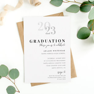 Graduation Party Modern Typography Invitation