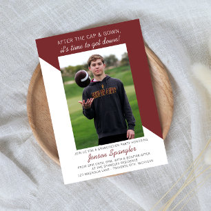 Graduation Party Open House 2023 Photo Maroon Invitation