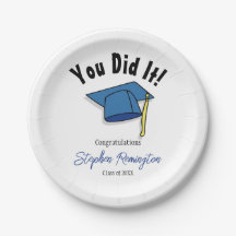 Graduation Party Paper Plate You Did it! Tableware
