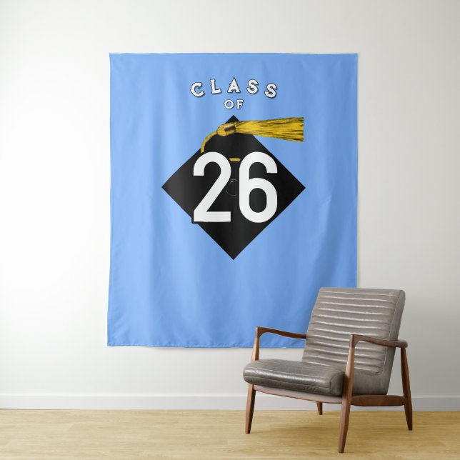 Graduation Party Photo Backdrop Tapestry (In Situ)