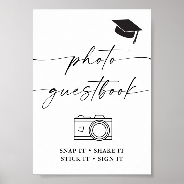 Graduation party photo guestbook snap it, sign it  (Front)