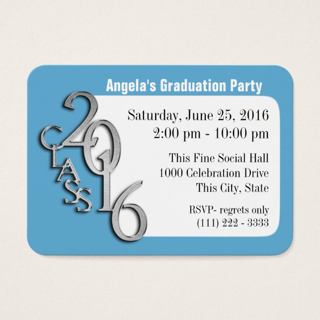 Graduation Party Photo Insert Card (Front)