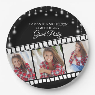 Graduation Party Photo Movie Reel Hollywood Star Paper Plate