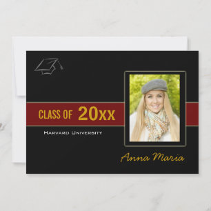 Graduation Party Photo red Invitation