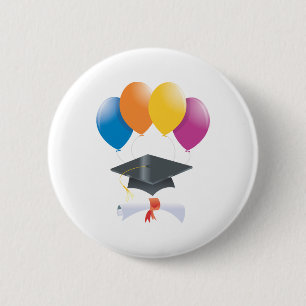 Graduation  Party Pins Balloons Diploma Cap