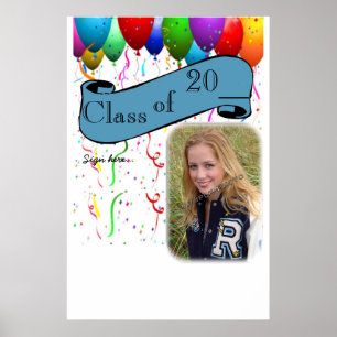 Graduation Party Poster Guests signature keepsake