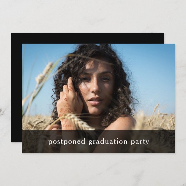 Graduation Party Postponed Photo Card (Front/Back)
