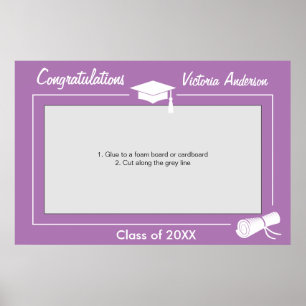 Graduation Party Prop Photo Booth Frame Poster
