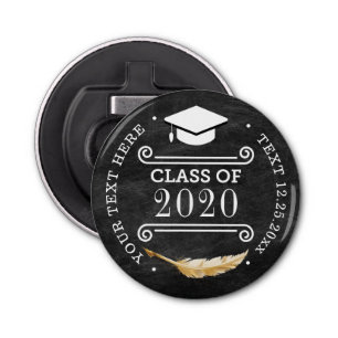 Graduation Party Retro Chalkboard Personalised Bottle Opener