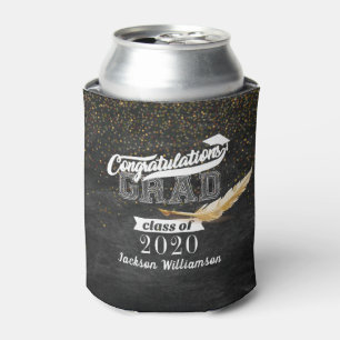 Graduation Party Retro Chalkboard Personalised Can Cooler