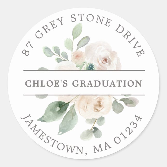 Graduation Party Return Address Label (Front)