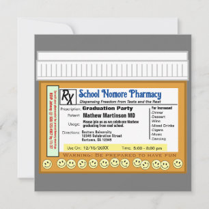 Graduation Party RX for Fun Invitation