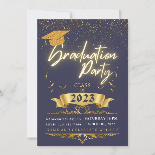 Graduation Party Save the Date Invitation (Front)