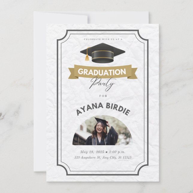 Graduation Party Save the Date Invitation (Front)