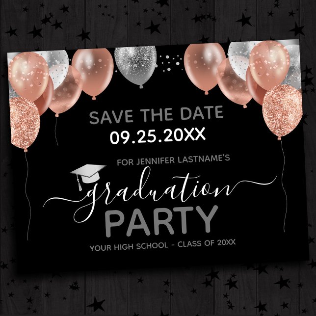 Graduation Party Save the Date Invitation Postcard (Creator Uploaded)