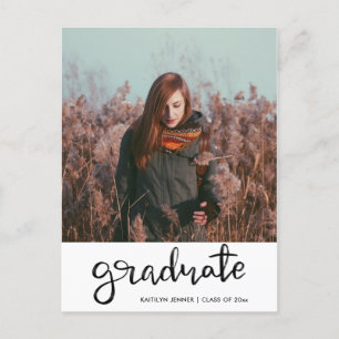 Graduation Party   Script Save The Date Photo Postcard