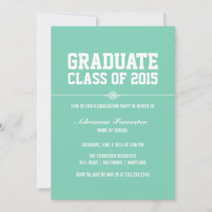 Graduation Party   Simple Choose Your Colour Invitation