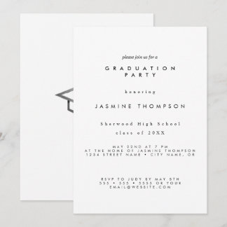 Graduation Party Simple Elegant Invite