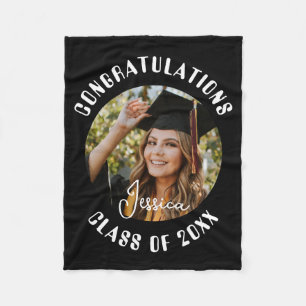 Graduation Party Sweet Personalised Photo and Name Fleece Blanket