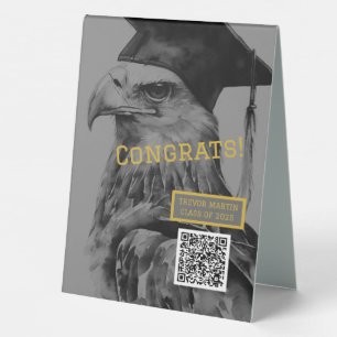 Graduation Party Tabletop Sign with QR Code