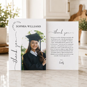 Graduation Party Thank You Cards with Photo