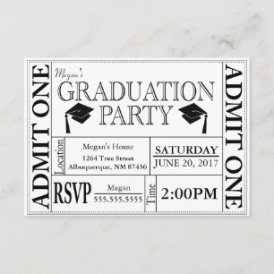 Graduation Party Ticket Invitation