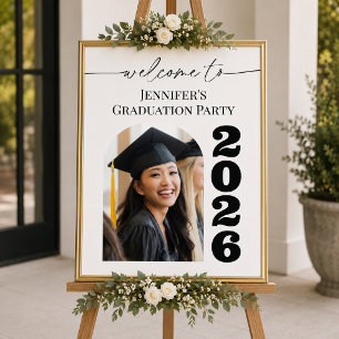 Graduation Party Welcome Sign with Photo