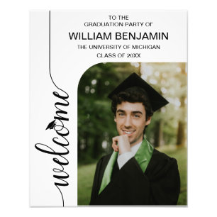 Graduation Party Welcome with Modern Photo Arch