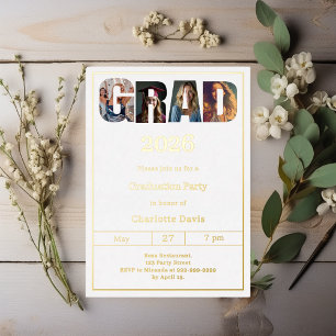 Graduation party white gold grad photo luxury