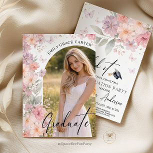 Graduation Party  Wildflower Photo Invitation