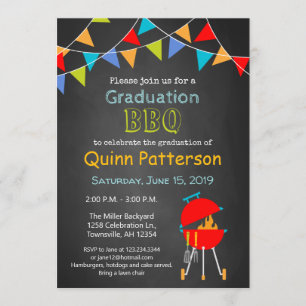 Graduation Pary Invitation chalkboard invitation