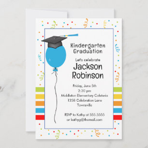 Graduation Pary Invitation Kindergarten graduation