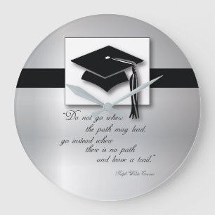 Graduation Path, Round Gift Items Large Clock
