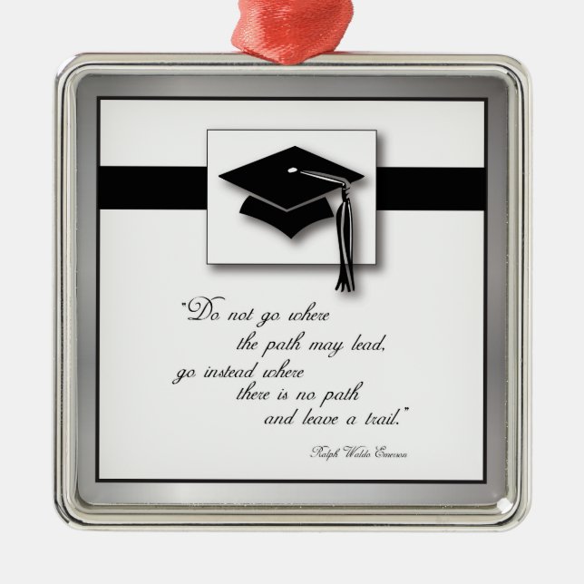Graduation Path, Square Gift Items Metal Tree Decoration (Front)