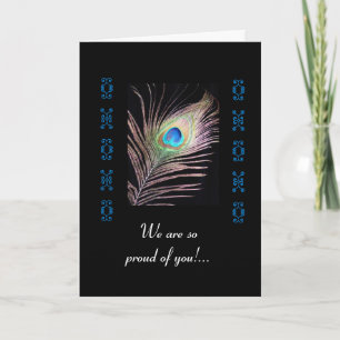 Graduation-Peacock feather Card
