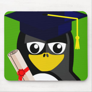 GRADUATION PENGUIN MOUSE MAT